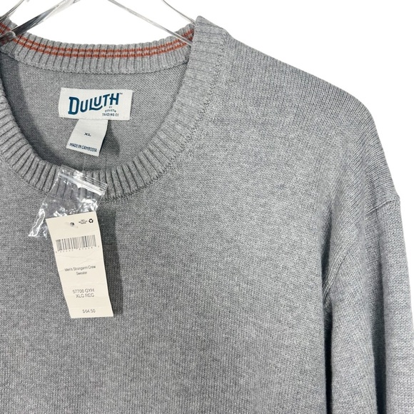 DULUTH Men's XL Grey Strongarm Crewneck Cotton Sweater - Picture 2 of 9